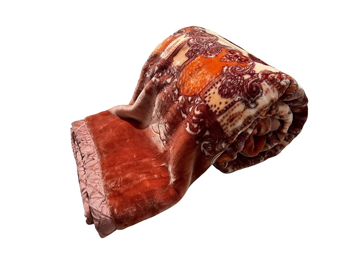 Comfy Gold Double Bed Double Layered Sunset Horizon Signature Home