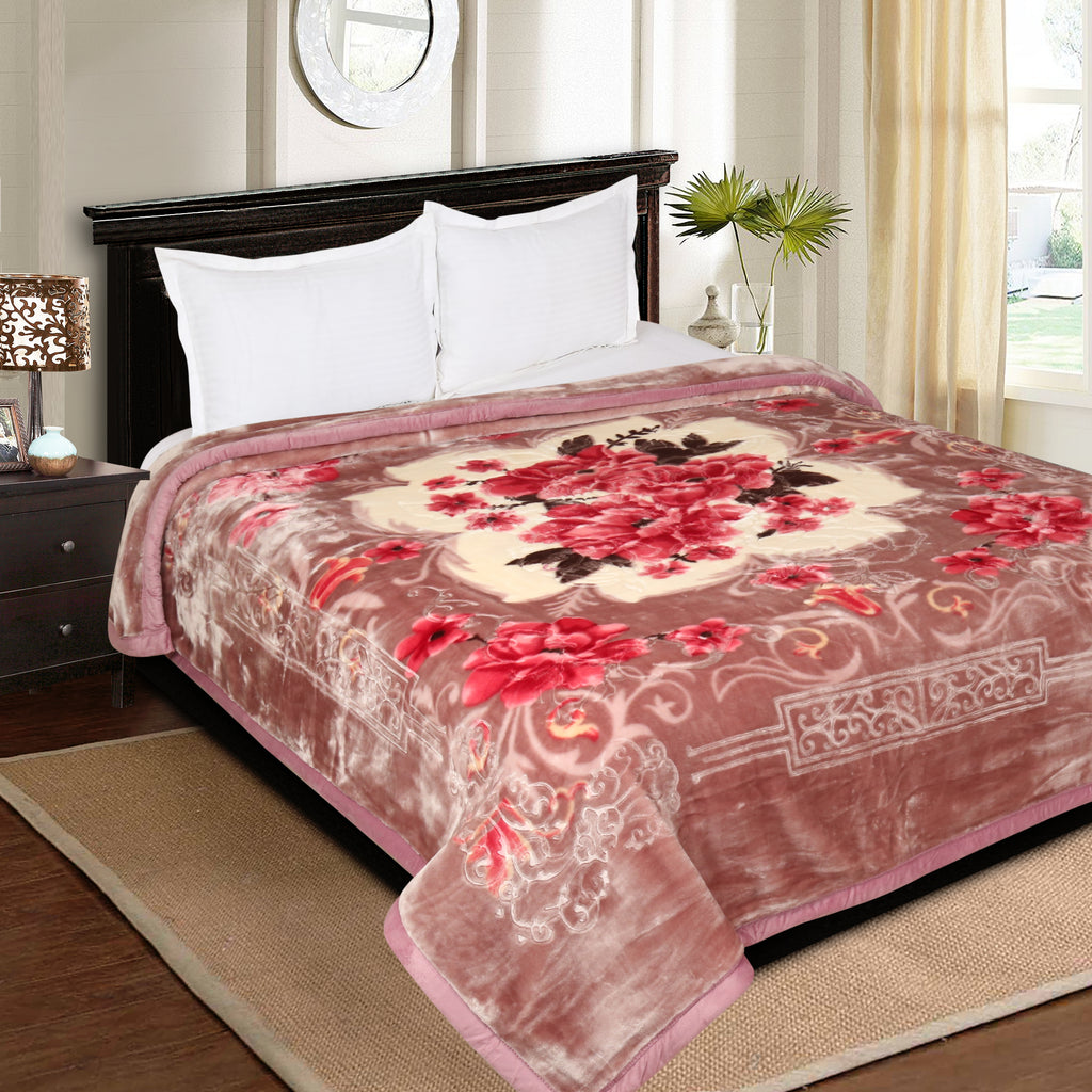 Comfy Gold Double Bed Double Layered: Crimson Velvet – Signature